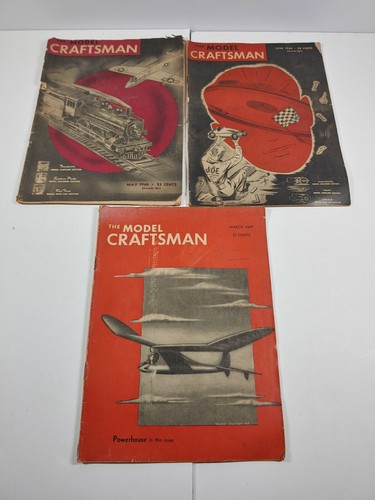 Vintage 1930s 1940s The Model Craftsman Magazine Lot Of 6 - Picture 6 of 10