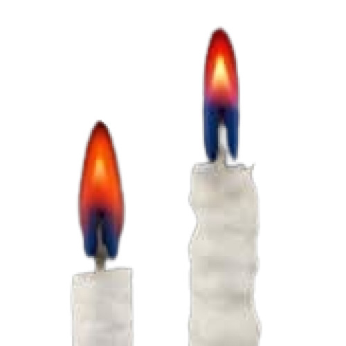 Christmas Snow Angels Ruby Red flame White Taper Candles