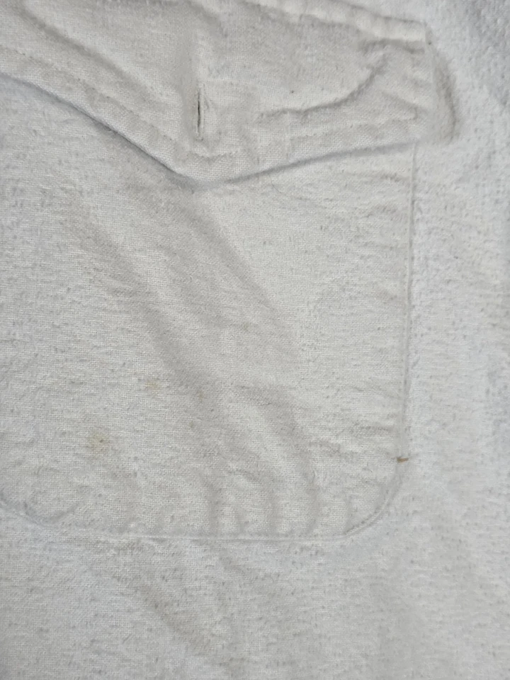 Camisa John Ashford Para Hombres XL Beige A Presión Frontal Cuello Abotonado Bolsillos Algodón Foto 3 de 4