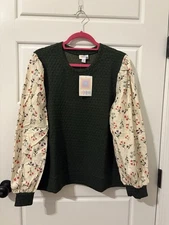 Lularoe Kimmy Mixed Media Long Sleeve - Large - Item#638