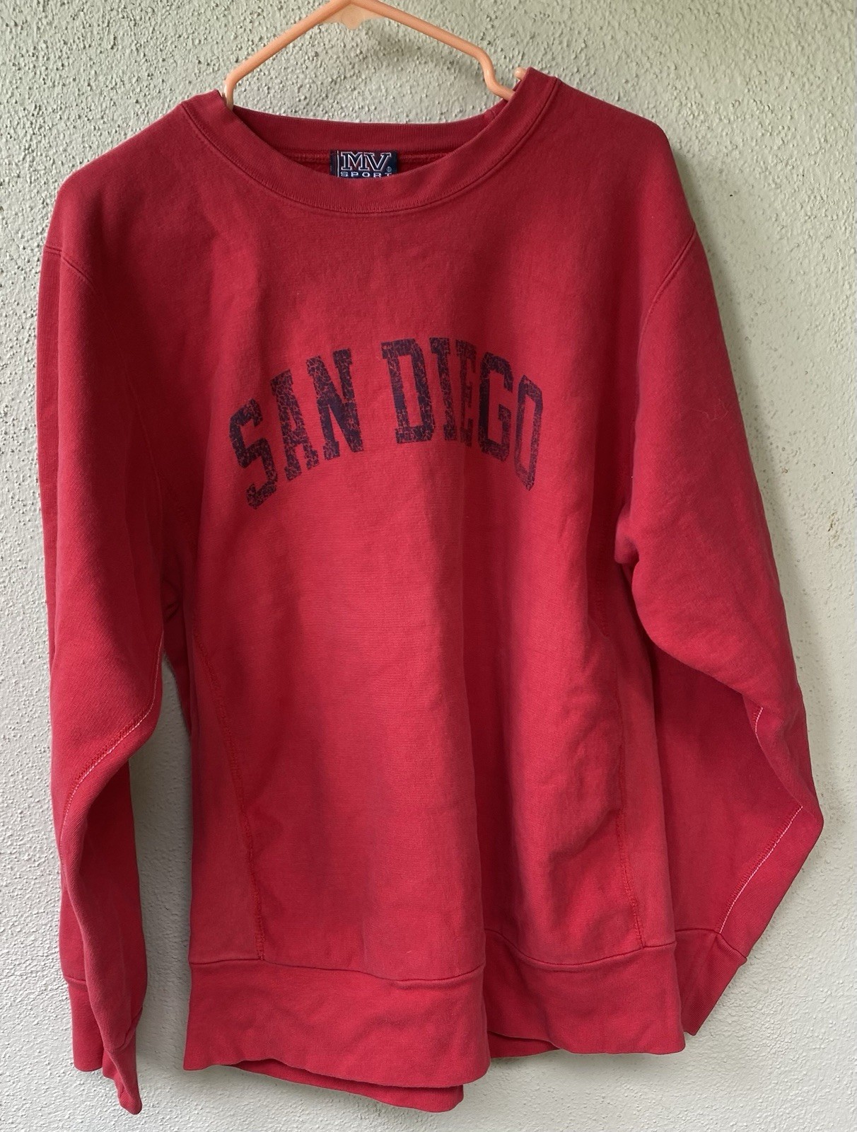 IMV Sport Pro-Weave Red Fleece Crewneck Pullover San Diego Graphic Unisex M
