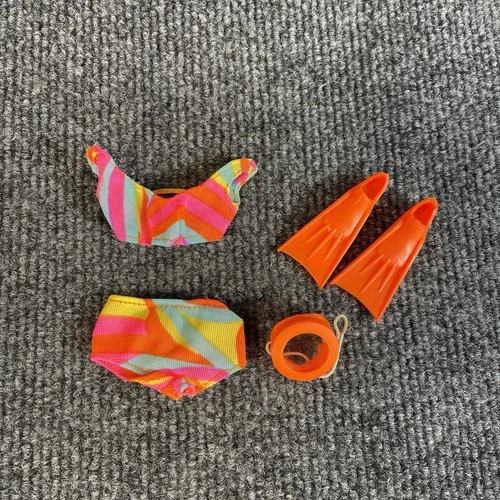 Vintage 1970 Barbie Scuba-Do's #1788 Outfit Swimsuit Accessories Mattel Japan