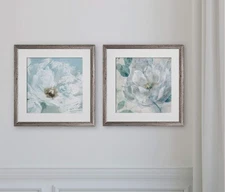 Wexford Home Single Poppy -2 Piece Set Art Print Silver 16L" x 16W"