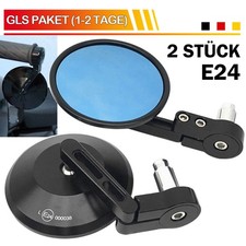 1 Paar Motorrad Lenkerendenspiegel Lenker 7/8'' Rückspiegel Blau Glas E-geprüft