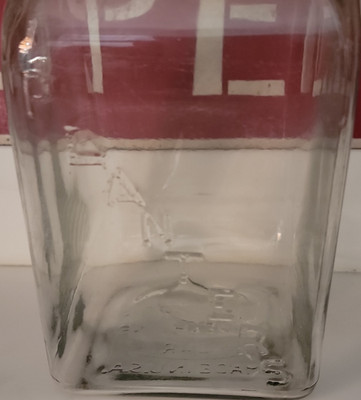 Planters Nuts Glass Advertising Jar with Mr. Peanut Lid