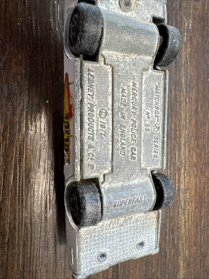 Vintage Matchbox Superfast No. 55 Mercury Police Car 1971 Made In England Lesney - Image 4 of 4
