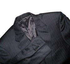 Canali Blue Striped Blazer Size 42S Men's 100 Pure Wool Suit Jacket Sport Coat