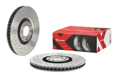 2x Bremsscheibe gelocht/innenbel. 09.A829.2X BREMBO für CITROËN PEUGEOT DS