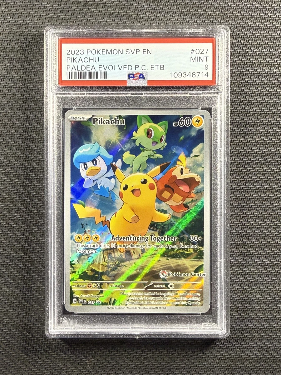 Pokémon TCG Base Set Pikachu Grade 9 Individual Collectible Card