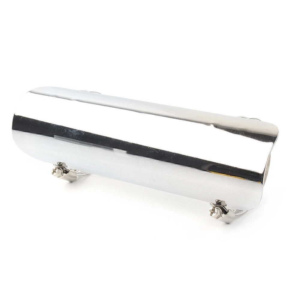 Tubo silenciador de escape protector térmico cubierta marco protector ajuste Harley cromo EE. UU. Foto 4 de 4