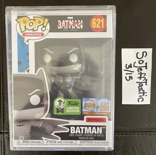 Funko Pop! Batman Black & White LE 500 ECCC 2026 Con Sticker