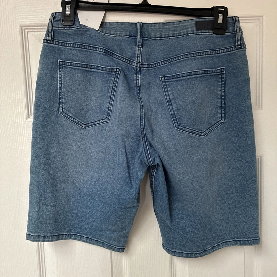 Bermudas para mujer Calvin Klein talla 12 azul denim elásticas tiro medio Foto 2 de 2