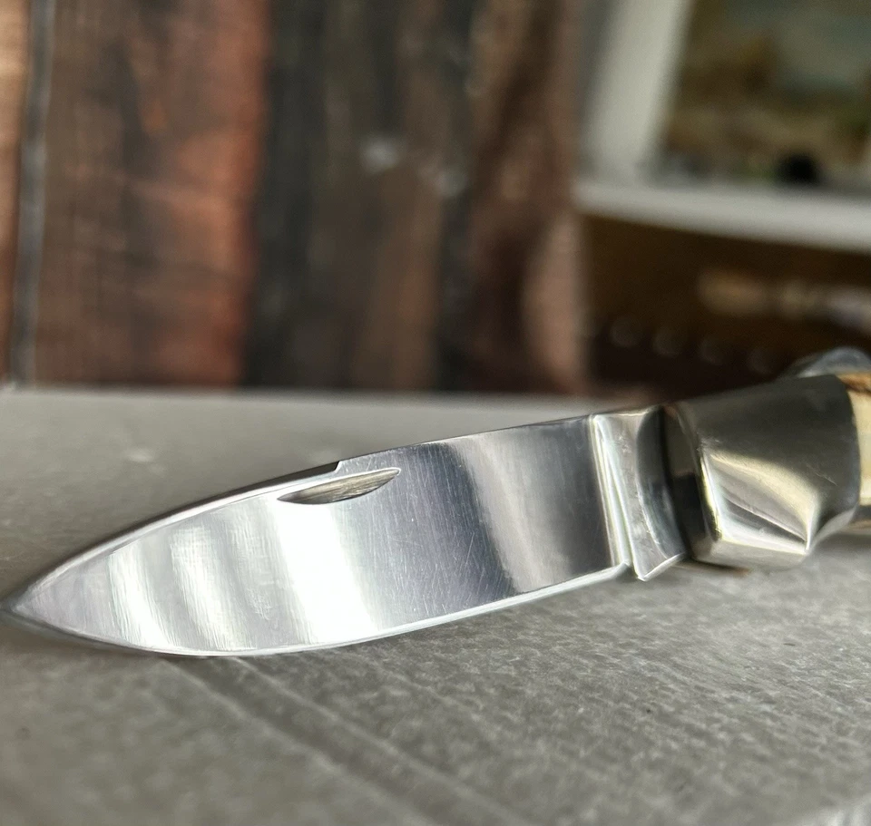 CUSTOM FOLDING KNIFE "JOE ANDERSON" STAG, LOUISVILLE, KY FOLDER - Image 4 of 4