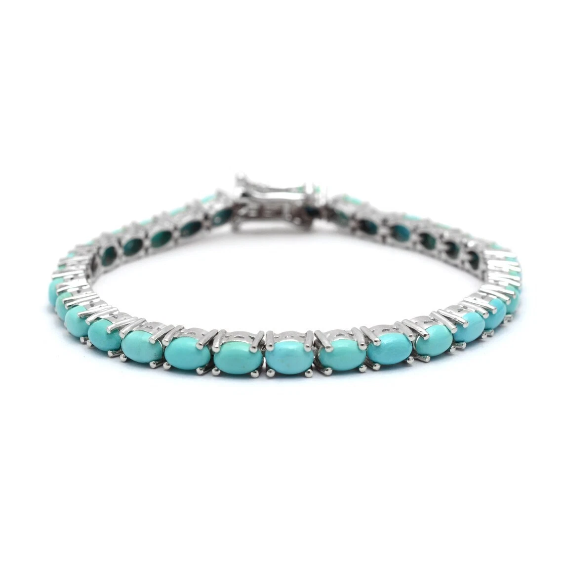 Bracciale vintage in argento sterling con motivo floreale turchese della Bella Addormentata - Italia