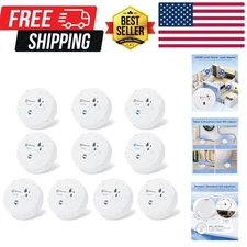 4 Pack Water Leak Detectors, 100dB Water Sensor Alarms Flood Detector for Bas...