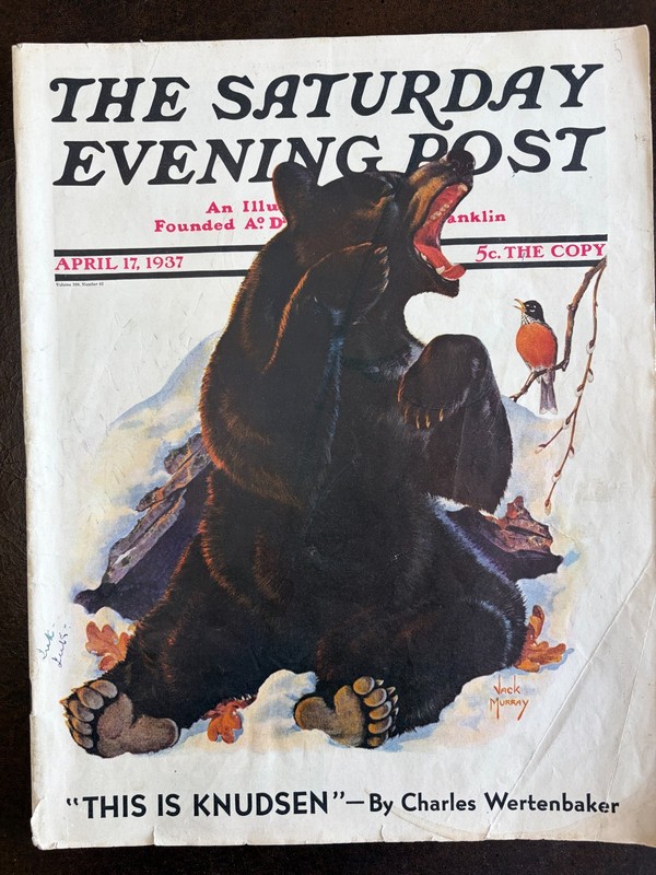 Saturday Evening Post April 17 1937 vintage magazine