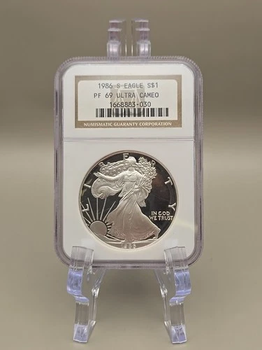 1986-S $1 American Silver Eagle PF 69 NGC Ultra Cameo