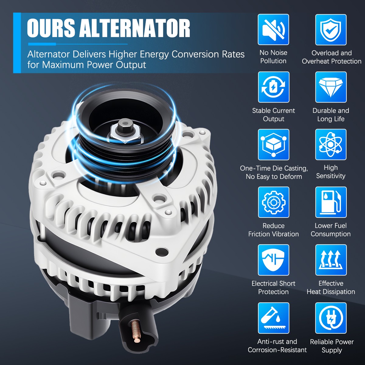 Alternator 11099  For Honda Odyssey Pilot Ridgeline Acura MDX RL TL 3.2/3.5/3.7L