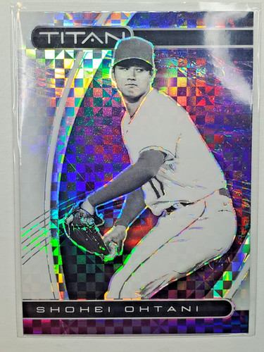 Shohei Ohtani 2021 Chronicles TITAN Checked Prizm Holo Xfractor Parallel #6  (B)
