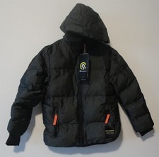 Champion C9 Boys Puffer Jacket XS 4-5 Hooded Railroad Gray/Ebony NWT