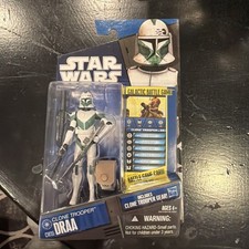 STAR WARS THE CLONE WARS CW35 CLONE TROOPER DRAA with GEAR 3.75  ACTION FIGURE
