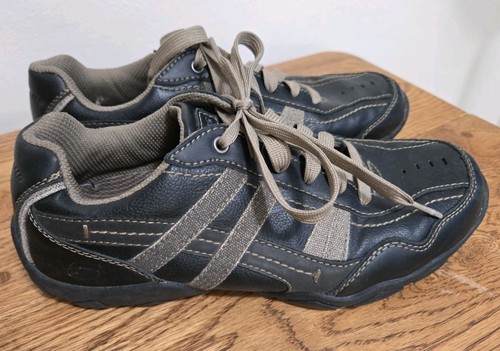 Chaussures homme SKECHERS 65025 mousse à mémoire de forme confort cuir noir pointure 7,5 très propres - Photo 1 sur 9