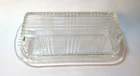 Vintage Federal Glass 7" Butter Dish Clear Ribbed Pressed Glass With Lid ~USA