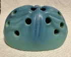Vintage Van Briggle Art Pottery Flower Frog Blue Green Dragonfly 4 inch