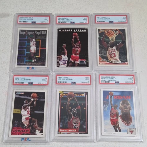 Michael Jordan NBA All  PSA 9s Graded Card Lot 6 Cards 1991-1993
