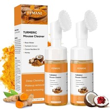 2pcs Turmeric Face Wash Set, Turmeric Foaming Facial Cleanser for All Skin | Dee