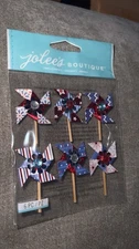VERY RARE Jolee's Patriotic Pinwheels July 4th Scrapbooking Stickers