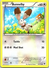 Bunnelby Phantom Forces 87/119 Common Pokemon Near Mint Pokemon Card