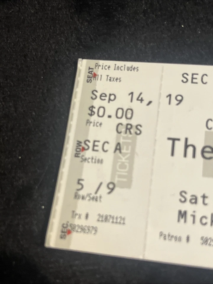 The Carolina Opry Ticket Stub September 14th 2019 Myrtle Beach SC - Image 2 of 4