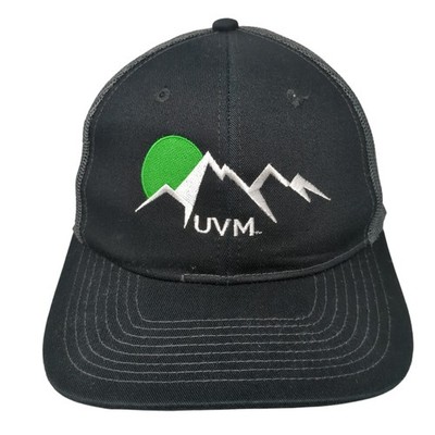 UVM Snapback Mesh Back Trucker Hat Black One Size Outdoor Port Authority