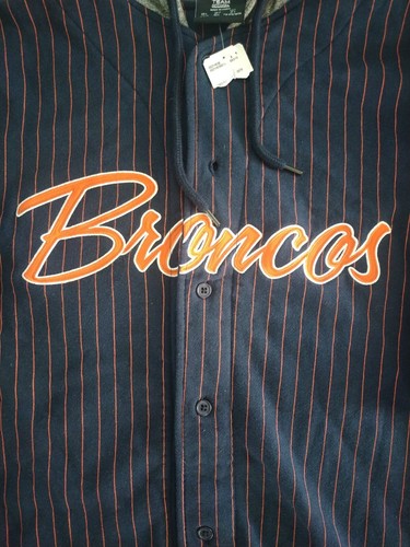NFL Denver Broncos Team Apparel Hoodie Jersey Short Sleeve Large NWT - Picture 4 of 6