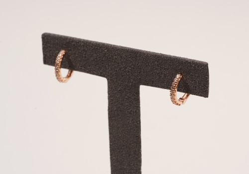 Petites Boucles D'oreilles Clips En OR 18 Carats Massif Avec Diamants (0,2cts) - NEUVES