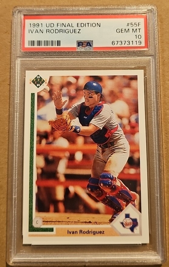 PSA 10 Baseball Card 1991 Upper Deck Ivan Rodriguez RC PSA 10