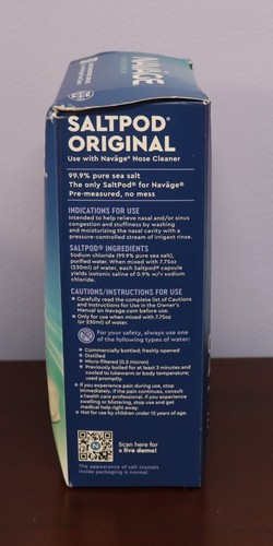 Navage Congestion Relief SaltPod Original 30 Saline Capsules Sinus Allergy 05/28 - Picture 3 of 6