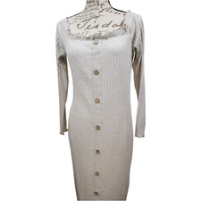 Fashion Nova Jacklyn Off-Shoulder Mini Dress Oatmeal - Women's Plus 3X (EUC)