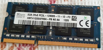 SKHynix 8GB 2Rx8 PC3L-12800S-11-13-F3 1514 Laptop RAM | eBay