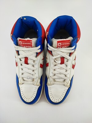 Converse Men’s Vintage Weapon 3Y0207 White Leather Shoes Size 10.5 Men_s-Converse-Weapon-White-  main image 4
