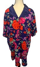 VTG Victoria  s Secret Gold Label Bright FLORAL Sleep Shirt Nightgown Sz Petite S