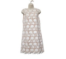 Alice + Olivia Clyde Short Dress Faux Leather Floral Lace Women's 10 NWT