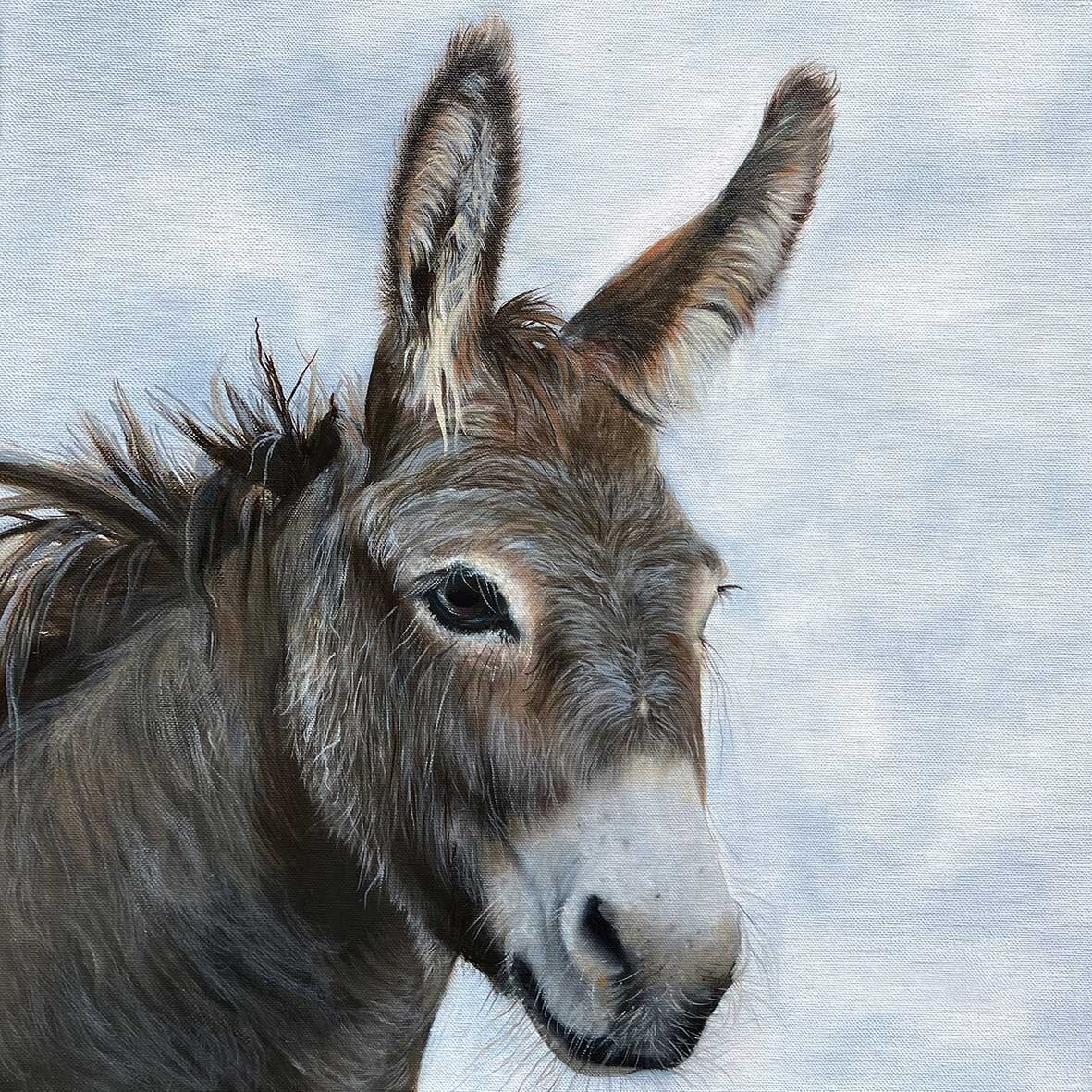 4 x Paper Napkins/3Ply/33cm/Decoupage/Portrait of A Donkey/Honkey the Donkey