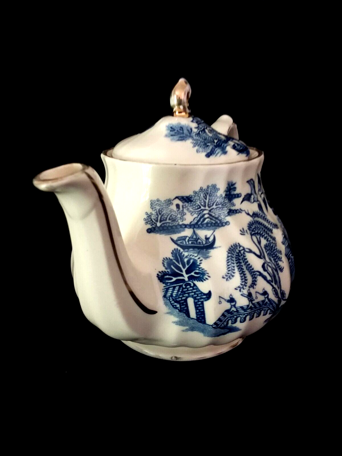 VINTAGE SADLER ENGLAND WILLOW PATTERN SMALL TEAPOT eBay