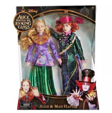 Johnny Depp as Mad Hatter Doll Disney Movie 2-Doll Set. NRFB 