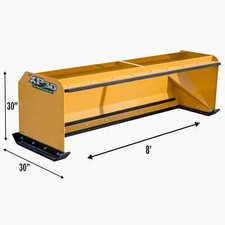 8′ XP30 Snow Pusher Pull Back Bar Quick Attach or Deere JD Quick Attach WE SHIP