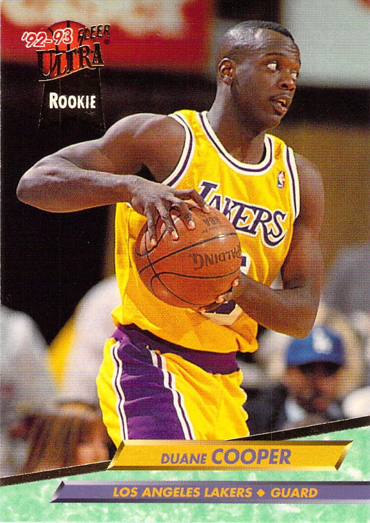 Duane Cooper RC 1992-93 Fleer Ultra NBA Basketball Rookie Card #286 LA Lakers
