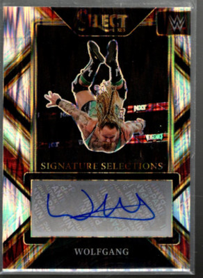 B3952- 2023 Select WWE Signature Selections Prizms Flash #SLWFG Wolfgang Auto