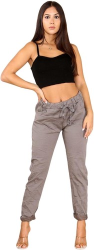 Women's Ladies Stretch Plain Magic Pants Comfy Lagenlook Trousers Magic Stretchy - Picture 8 of 76